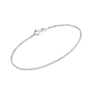 Anchor Facet 14 ct white gold chain